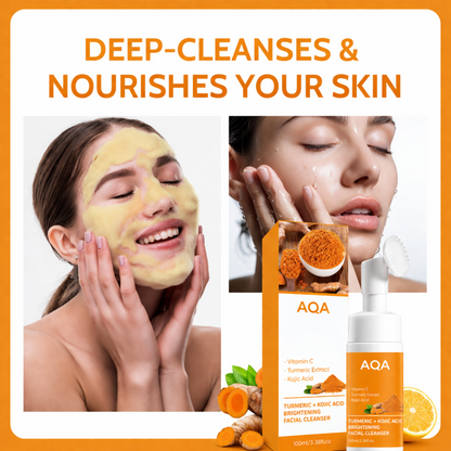 🧠✨AQA™ Deep Cleansing Turmeric Facial Cleanser for Dull & Uneven Skin🌿🧡